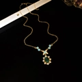 Necklace Gold-Blue
