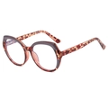 Gafas TR90 poligonales de carey con detalle púrpura y filtro de luz azulada - Carey Púrpura