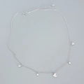 S925 sterling silver heart pendant necklace with shimmering diamonds and floral charms - 925 Silver / White Gold
