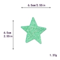 Mint green sequin star patch for DIY clothing decoration, 6.5cm size sparkling applique - Tiffany Blue Star #4