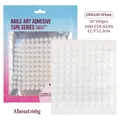 Détail de 1000 autocollants double face blancs pour ongles sur 10 feuilles de support - Points Adhésifs 03 (Transparents-1000 Pièces) / 10 Feuilles/Lot