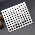 Flat lay of multiple size black acrylic rhinestones for face and eye makeup decoration - Black Rhinestone Style (E2) / 1 Piece