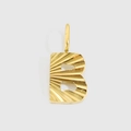 Gouden roestvrijstalen letter B hanger met radiale textuur voor DIY sieraden maken - Letter B / Goud