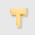 Golden T-shaped stainless steel letter pendant for DIY jewelry making and crafts - Letter T