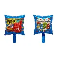 Blue square Father's Day foil balloons with Te quiero mucho PAPA Spanish message - 10 Inch Father's Day Mixed Set-3
