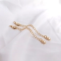14K gold filled extension chain with lobster clasp and tulip charm for DIY jewelry - 14K Gold Plated Flower Bud