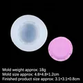 Silicone macaron mold showing dimensions 4.8cm and 3.1cm finished product size - 6# 15-44 / Clear