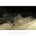 Classical wooden hair pin with purple glass flower tassel and golden chain - Yu Jun (Taro Purple)