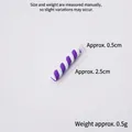 Accessoire guimauve spirale violet et blanc pour bricolage DIY de 2,5 cm - Violet & Blanc