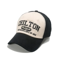 Gorra de béisbol de algodón bicolor con bordado de Chilton New York y visera negra - 56-60cm / Beige Negro (A)