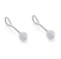 Minimalist S999 sterling silver stud earrings featuring frosted silver spherical beads - S999 Fine Silver (Marked S999) / Matte Hook 6MM