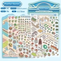 3D DIY PET sticker set with Xiamen city scenery, including 3 stickers and 1 background board - Xiamen Island