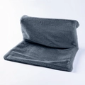 Smoky grey plush cat hammock cushion with soft faux rabbit fur for winter warmth - L-Shaped Hammock Rabbit Fur Dark Grey
