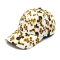 Klassieke witte honkbalpet met bruine bloemenprint en gebogen rand voor casual stijl - Bruin en Lichtbruin Bloemen Tie-dye (1#)