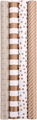 Set of 4 white and metallic gold gift wrapping paper rolls with geometric patterns - Set B (4 Rolls)