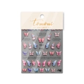 Self-adhesive 5D nail art stickers with pink and blue butterfly designs in variant to-2985 - Thin Version Small Butterfly Style (to2985)
