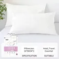 Disposable 50x80cm pillowcase for travel made of soft non-woven white fabric - Pillowcase / White
