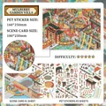 DIY antique architecture sticker kit featuring Mulberry Garden PET scene stickers - Mulberry Garden House (Series 34)