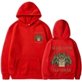 Red Alligator Alcatraz hooded sweatshirt with front pocket and high-quality printed design - Red