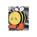 Insigne en émail en forme d'abeille mignonne avec des bottes orange pour accessoires - Pin d'abeille avec bottes