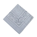 Bandana bleu clair à motif cachemire style western pour chapeaux de cowboy et accessoires - Bandana 54*54cm / Bandana 100% Coton 27# Gris Clair