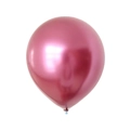 10-inch dark pink metallic latex balloon with reflective finish for party decoration - Red