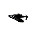 Cute black cat enamel pin with whale and bottle shape in silver metal finish - Whale in Bottle (C2405-9)