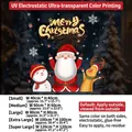 Christmas Santa Claus and reindeer window stickers in various sizes for holiday decor - Small (40*40CM)