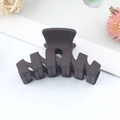 Minimalist matte dark coffee hair claw clip with smooth geometric design for women - Dark Purple