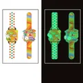 Luminous dinosaur cartoon watch tattoo sticker with waterproof glow effect for kids - Luminous Watch Style (WS-K187)