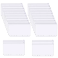 Set of 24 clear PVC 6-hole binder zipper pockets for A5/A6 planners and organizers - 30Pcs Pack / A6 Loose-leaf Zipper Bag