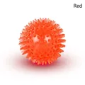 Durable red spiky TPR dog toy ball with high elasticity for cleaning and floating - Mini 5.5cm / Red Transparent Ball