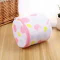Cartoon printed bra laundry bag in thick sandwich mesh with pink zipper 15x16cm - Printed Sandwich Mesh Bra Bag