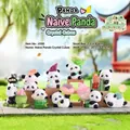 Series of cute Panda Pai crystal stone blind box figurines for desktop decor - A100 Cute Panda Mini Box 8 / Random One