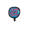 Pin esmaltado sartén Home Sweet Home con letras rosas sobre fondo azul claro - Estilo Sartén Home Sweet Home (CC1595)