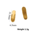 3D golden stainless steel flip flop pendant with size measurements and 1.3g weight - Slipper / Gold