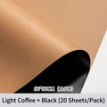 56x56cm waterproof double-sided floral wrapping paper in light coffee and black - Light Coffee + Black