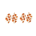 Pair of cute basketball print ribbon hair bows with swallowtail design for kids - White Basketball