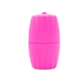 Bright rose red silicone facial ice roller with non-slip texture for massage skincare - Striped Pattern - Rose Red