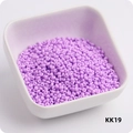 Lilac purple 3mm glass seed beads for DIY jewelry making in a white ceramic bowl - KK19 Light Purple