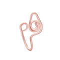 Faux piercing de nez en or rose avec design torsadé sans perçage pour femme - Ensemble De 9 / Or rose