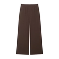 Completo autunnale marrone scuro da donna con pantaloni a vita alta e gamba larga - XS / Pants