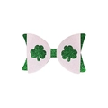 Detalle de lazo con purpurina rosa y verde con trébol para el día de San Patricio - Trébol Rosa y Verde (MC6571)