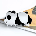 Simpatica pinza per capelli a forma di panda in acrilico bianco e nero per acconciature - Stile panda lucido (D21-5-7)