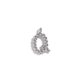 Silver twisted rope letter Q pendant made of durable stainless steel in a minimalist style - Mini Twist Letter Pendant-Steel Color-Q