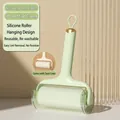 Wasbare siliconen pluizenroller in cyaan met stofkap en een breedte van 10 cm - Wasbaar siliconen model / Groen (Wasbaar)