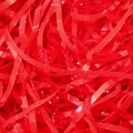 Vibrant red shredded raffia filler with sparkling glitter finish for gift packaging - 30g/Pack / PT11 Red Glitter