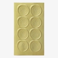 Bogen mit 8 goldenen Schokoladen-Siegelaufklebern mit Vintage-Prägung für Geschenkboxen - Speziell Für Dich
