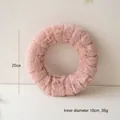 Pink wool felt Christmas wreath 20cm outer diameter handcrafted soft plush ornament - Small Dark Pink (Outer Diameter 20cm)