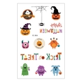Waterproof Halloween temporary tattoos featuring cartoon pumpkins and ghosts for kids party - Pumpkin Ghost Party Patterns (EC-804)